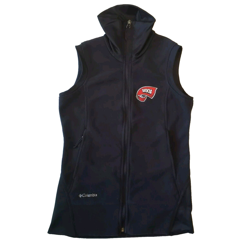 WKU Hilltoppers Embroidered Columbia Give & Go Vest Women's XS Full‎ Zip Black